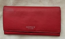 OSPREY LONDON LARGE NAPPA LEATHER RED PURSE GRAEME ELLISDON SAS 
