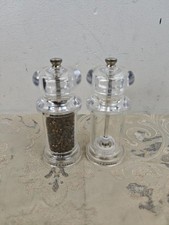 Cole & Mason 505 Clear Salt and Pepper Mills, Adjustable Grind Precision+ Mechan