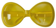 1960s yellow oval sunglasses - yellow,