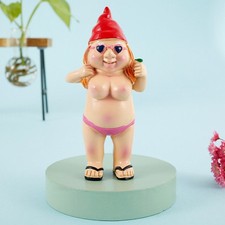 Garden Gnomes Nude Statuary Naughty Statue Gift Nudist Decor Outdoor Ornament