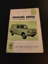 Ford anglia operators manual - ford,