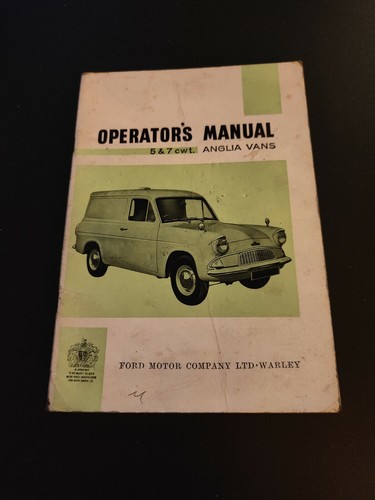 Ford anglia operators manual - ford,