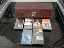 Vintage 1970s Tape Cassette Storage Case With 6 Vintage Audio Cassettes