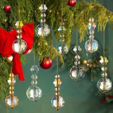 12pcs 22mm Christmas Tree Crystal Ball Ornament for Xmas Tree Hanging Decoration