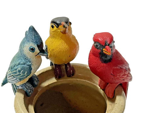 Vtg mini bird figurines land - 3,