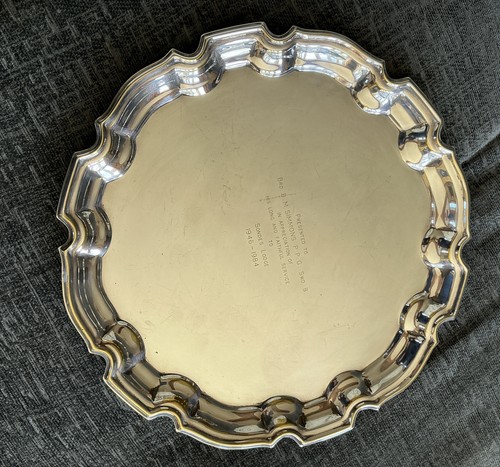 Silver plated brass pie - plated,