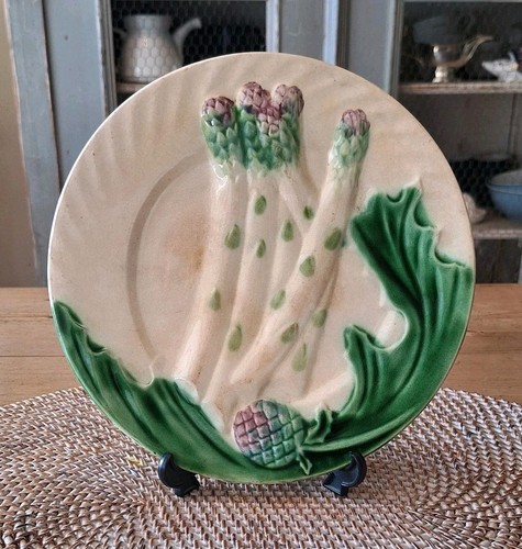 Antique majolica asparagus - antique,