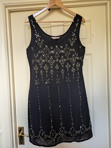 Awear black beaded mini dress - black,
