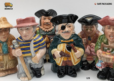 Complete Set of 6 Leonardo Collection Toby Jugs – Vintage Hand-Painted Character