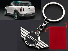 Mini Cooper Key Ring – Metal Car Keychain with Velvet Gift Pouch