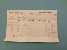 Gartverrie Fire Clay Co Glasgow 1893 Receipt R41354
