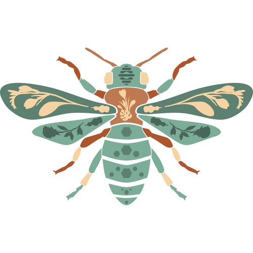 Boho sticker insect - 4”,
