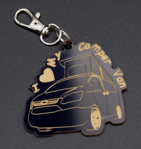 Campervan keyring laser - keyring,,