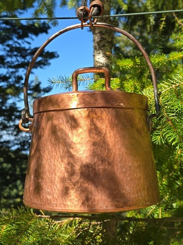 Antique french copper marmite - copper,