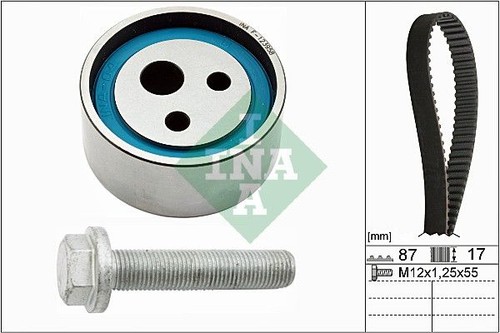 Timing belt and adjustment
