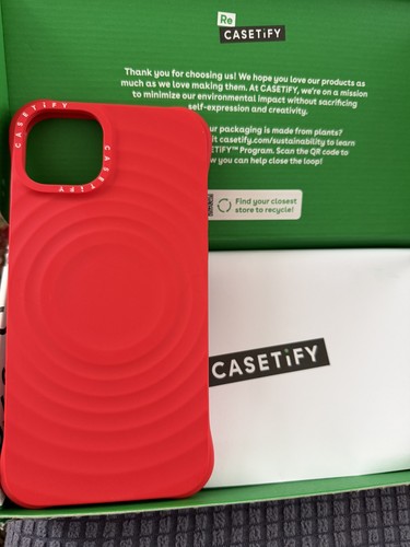 Casetify red ripple case - red,