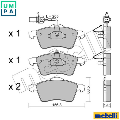 Brake pad set disc - pad,