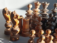 Antique Regence Style Chess Set - Replacements Made Over Time