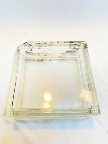 Vintage glass block - block, 7-3/4"