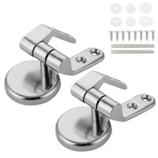 Toilet Seat Hinges Pair of Chrome Replacement Set Fittings Universal Mountings