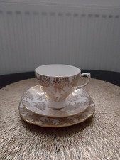 A Lovely Chintz Cup Saucer Tea plate Set Royal Vale Vgc Made In England 1950s