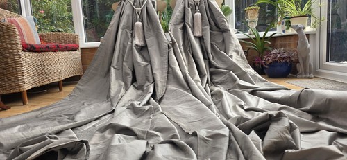 Laura ashley grey - grey, silk