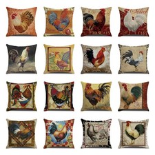 Vintage Farm Rooster Hen Throw