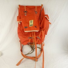 Vintage/Retro 70s TWIN PEAKS Orange Relum Hiking/Walking Backpack Korea