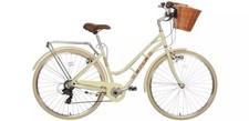 Indur City Womens 700c 6-Speed Hybrid Bike - Cream - 18'' Frame (Small Dent) A