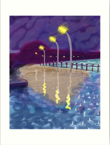 David hockney rainy night - david, on