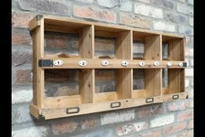 FORÊT Rustic Vintage Pigeonhole Wall Storage Unit Apothecary Shelf Rack Display