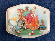VINTAGE SWEET TIN GEORGE W. HORNER NURSERY RHYME PUSSY CAT WHERE HAVE YOU BEEN