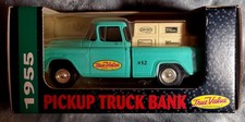 Vintage Ertl 1955 Pickup Truck Bank Replica Diecast Turquoise 1:25 Scale 1993