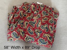 Laura Ashley Paisley Vintage Curtains 58 x 89 inches Good used condition