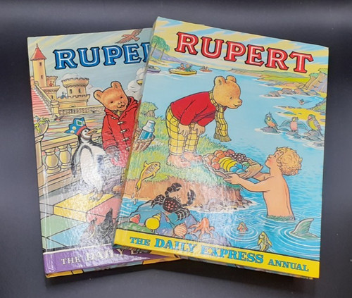 Vintage rupert bear annuals - 2x,