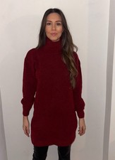 Monsoon Red Roll  Neck Jumper Dress UK 10-20