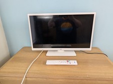 Bush 24 Inch HD Freeview LED Smart TV White ELED24HDSDVDW HDMI USB Read Descript