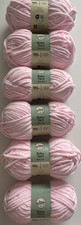 Baby pink 6 x 100g balls baby yarn So Crafty - 600g chenille wool polyester knit