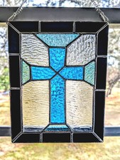 Stained Glass Cross Window