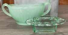 Vintage Bagley Green Frosted