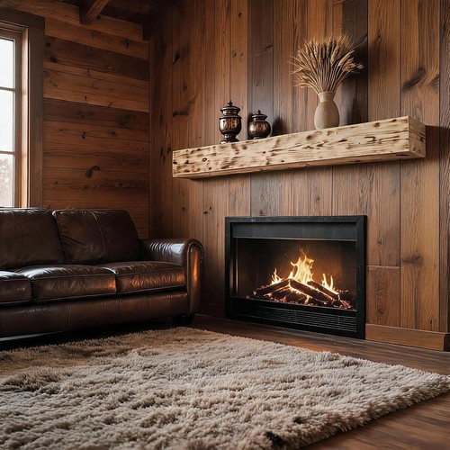 Fireplace mantel beam - fireplace,