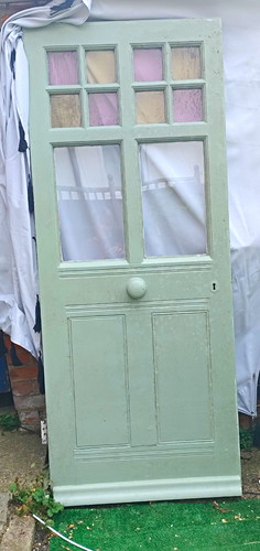 Victorian green panel wooden - victorian,
