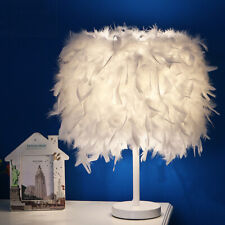 Fluffy Feather Lampshade Table
