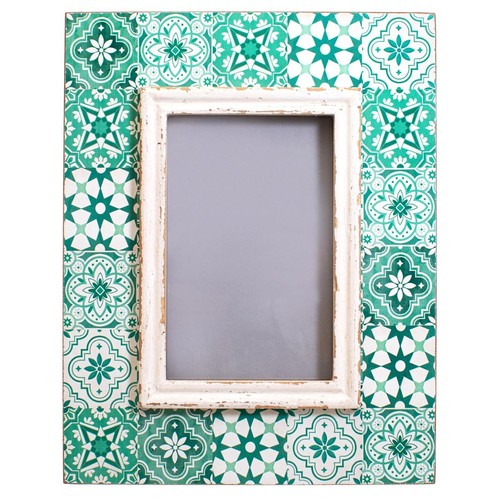 Photo frame green tile - green,