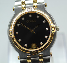 GUCCI 9000M Black Dial Diamond
