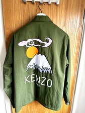 Green Khaki Kenzo Jacket With Eiffel Tower Print