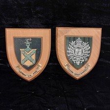 Vintage Military Wall Plaques "London Rifle Brigade" "Garde Ta Foy" Vance & Sons