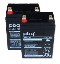 2 x 12v 2.6Ah PBQ Batteries
