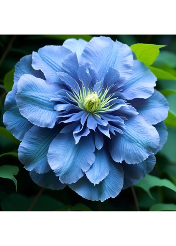 Double blue clematis - blue,