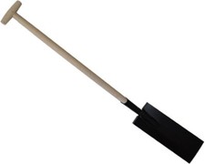 Narrow Drainage Spade Wooden